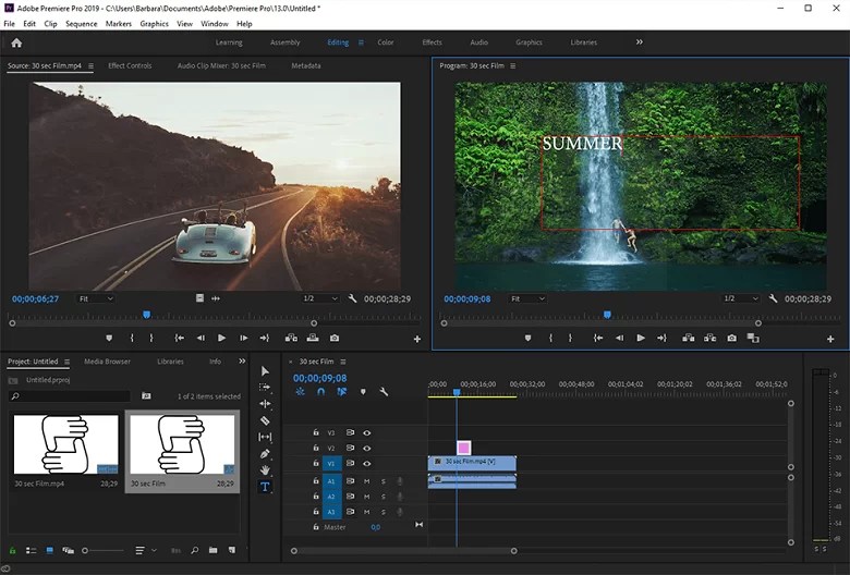 adobe premiere video editing software free download